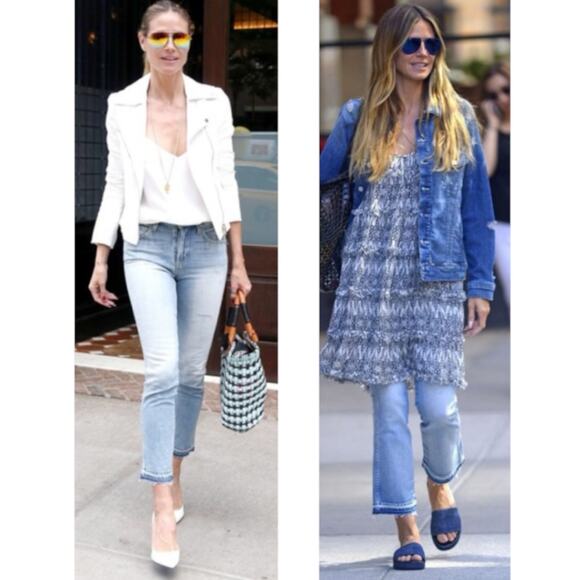 AMO Babe High Rise Straight Leg Crop Jeans Sweet Cheeks Size 27 - Picture 2 of 10